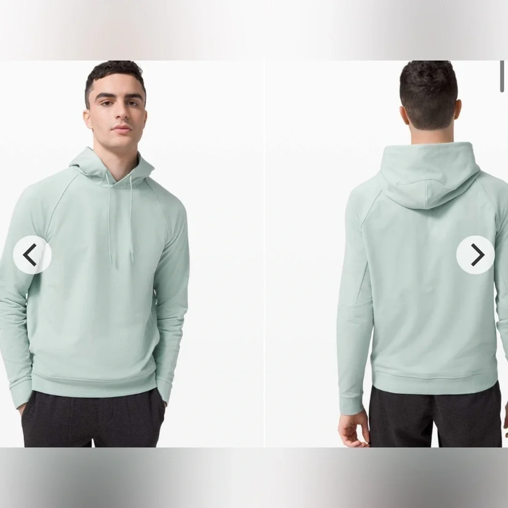 Lululemon City Sweat Hoodie Men M Color Hazy Jade Stretch Performance Casual